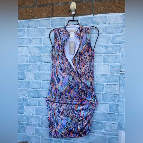 Savee Couture Laguna Beach watercolor dress size XS NWT - Picture 4 of 12
